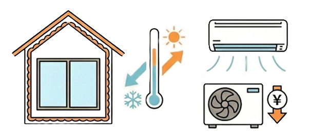 GAINA 【温度】のストレスを軽減（断熱・保温）イメージ